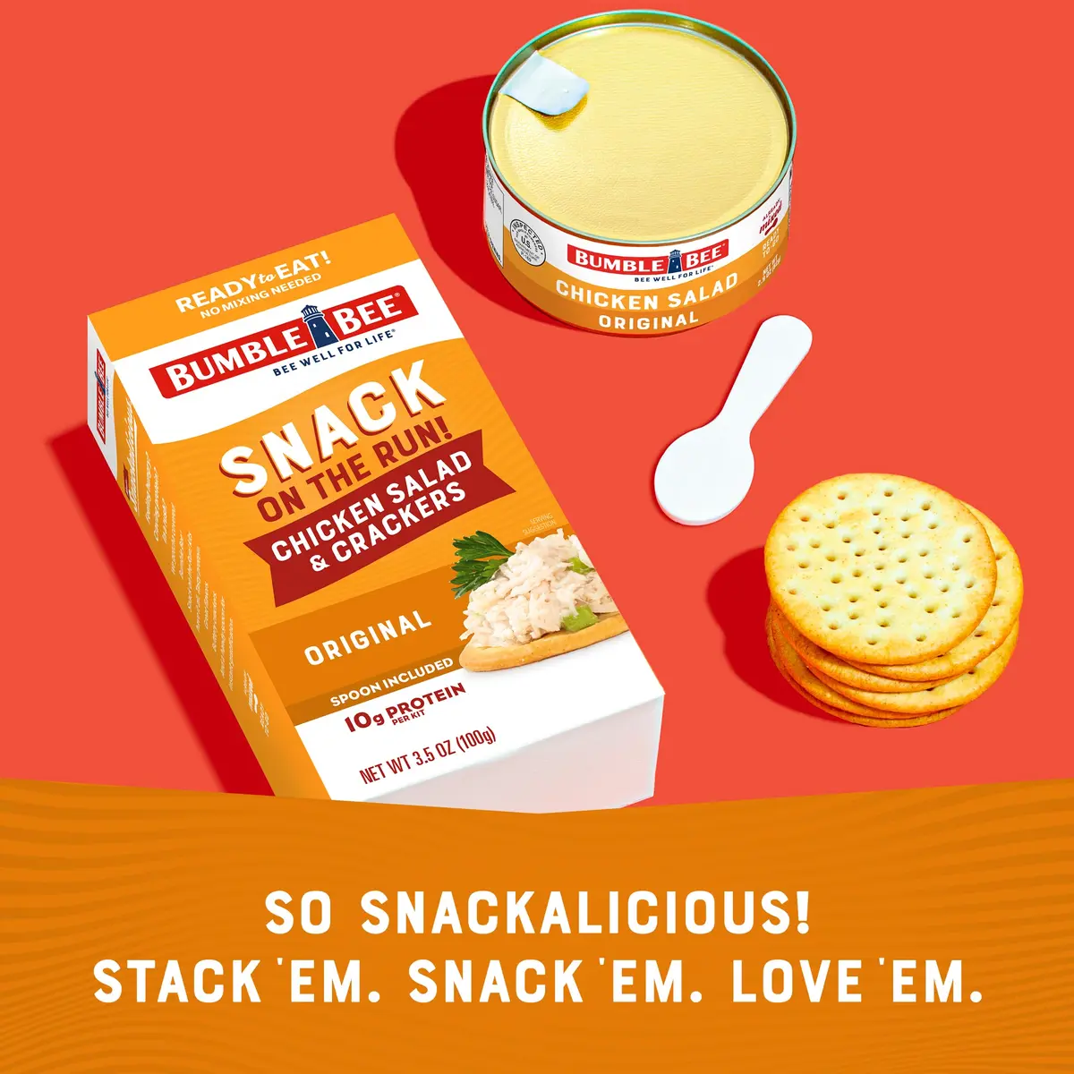 Bumble Bee Snack On The Run! Original Chicken Salad Kit | 3.5 Oz Ready-to-Eat Protein Snack - view 5