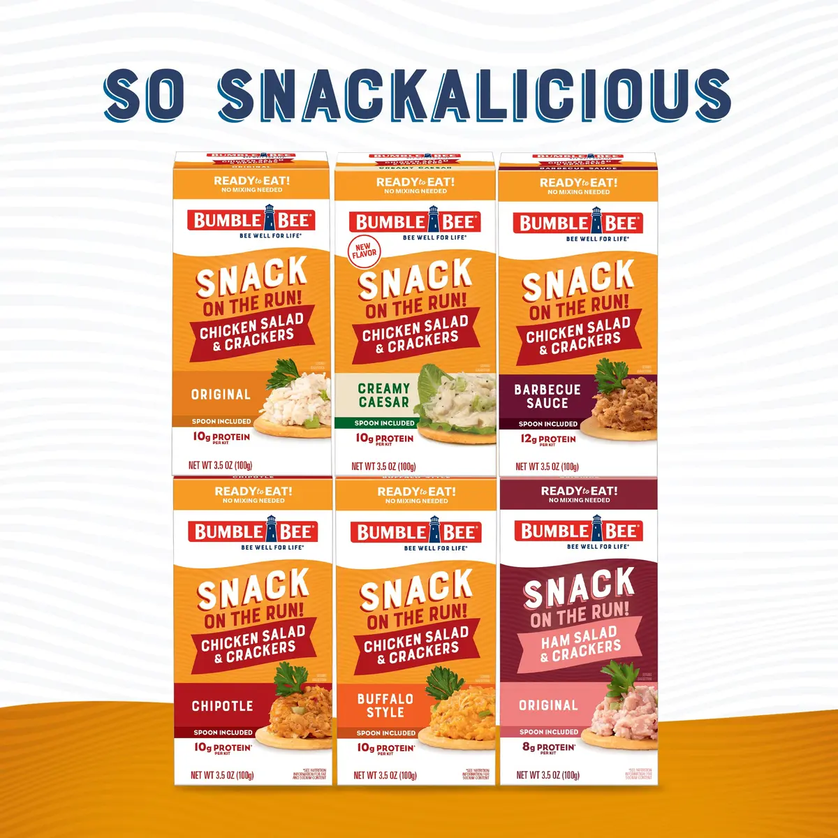Bumble Bee Snack On The Run! Original Chicken Salad Kit | 3.5 Oz Ready-to-Eat Protein Snack - view 6