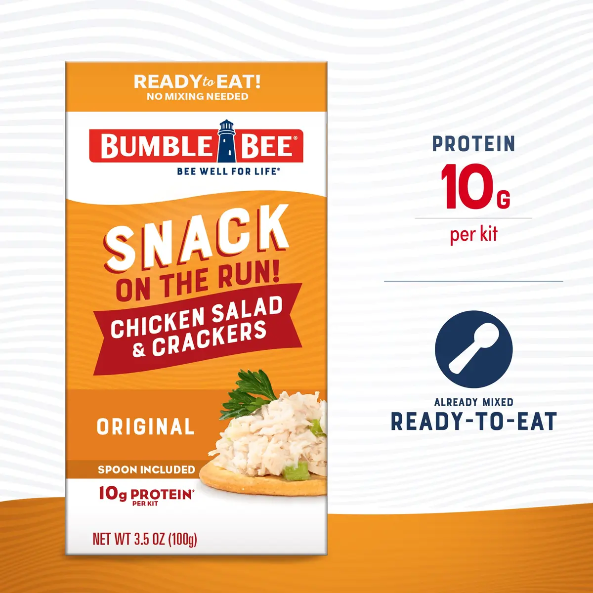 Bumble Bee Snack On The Run! Original Chicken Salad Kit | 3.5 Oz Ready-to-Eat Protein Snack - view 2
