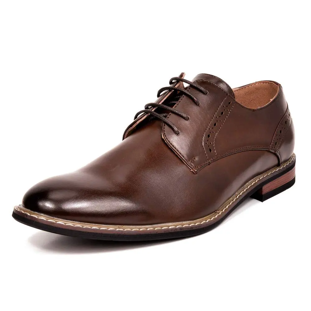 Bruno Marc Men's Dress Classic Comfort Oxford Shoes,Dark Brown,10 | Vintage Style with Comfort - main product image