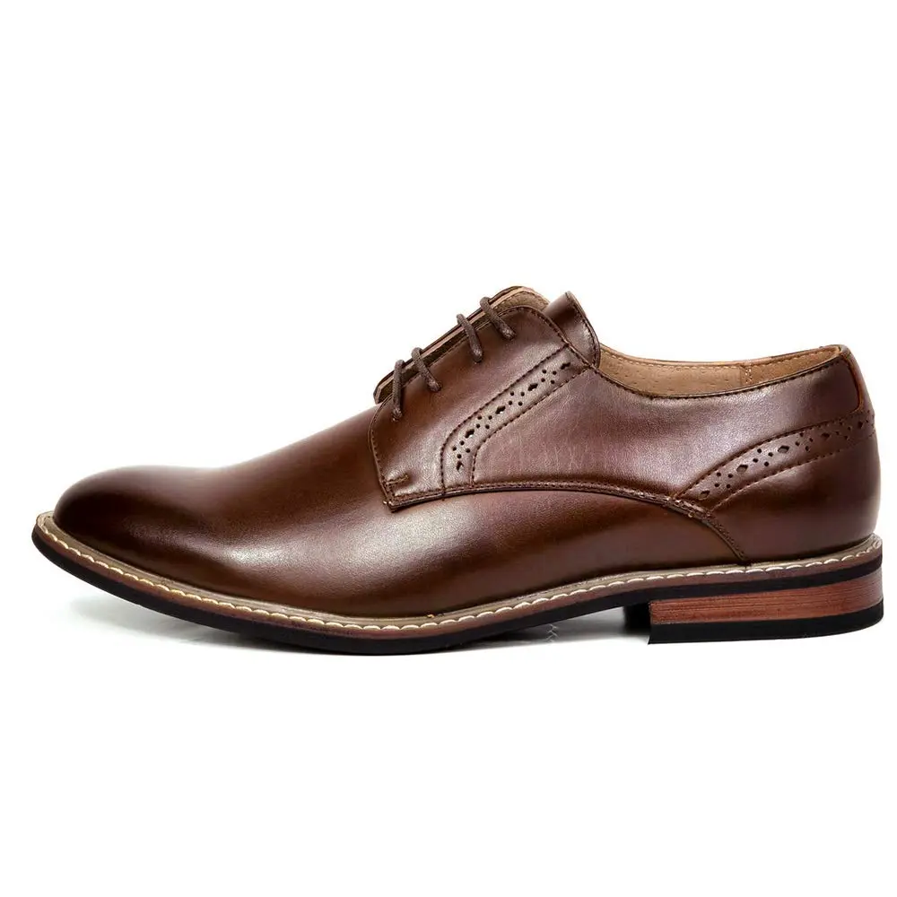 Bruno Marc Men's Dress Classic Comfort Oxford Shoes,Dark Brown,10 | Vintage Style with Comfort - view 2