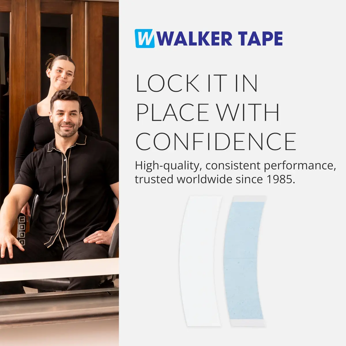 Walker Tape Lace Front Support Tape C Contour Tabs, 36 Pieces | No-Shine, Hypoallergenic Hairpiece Tape - view 8