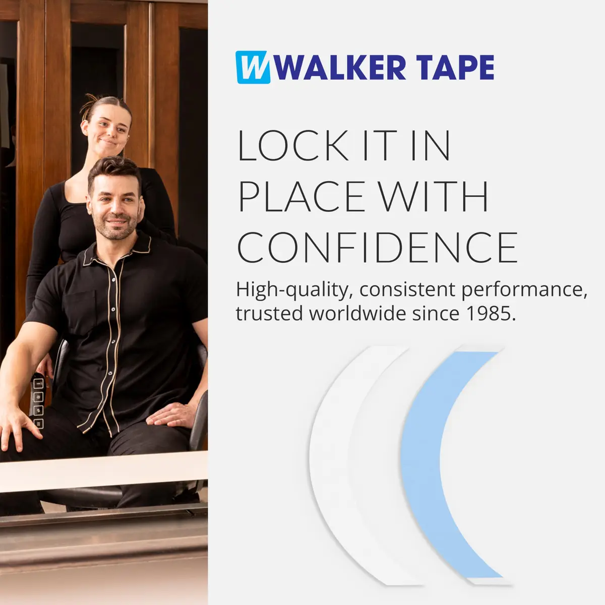 Walker Tape Blue Liner Lace Front Support Tape CC Contour 5" Super Wide Tabs, Double Sided Wig Tape for Lace Wigs, Toupees, and Tape in Hair Extensions Human Hair, No-Shine Hairpiece Tape, 24 Pieces | Strong Hold & Discreet - view 8