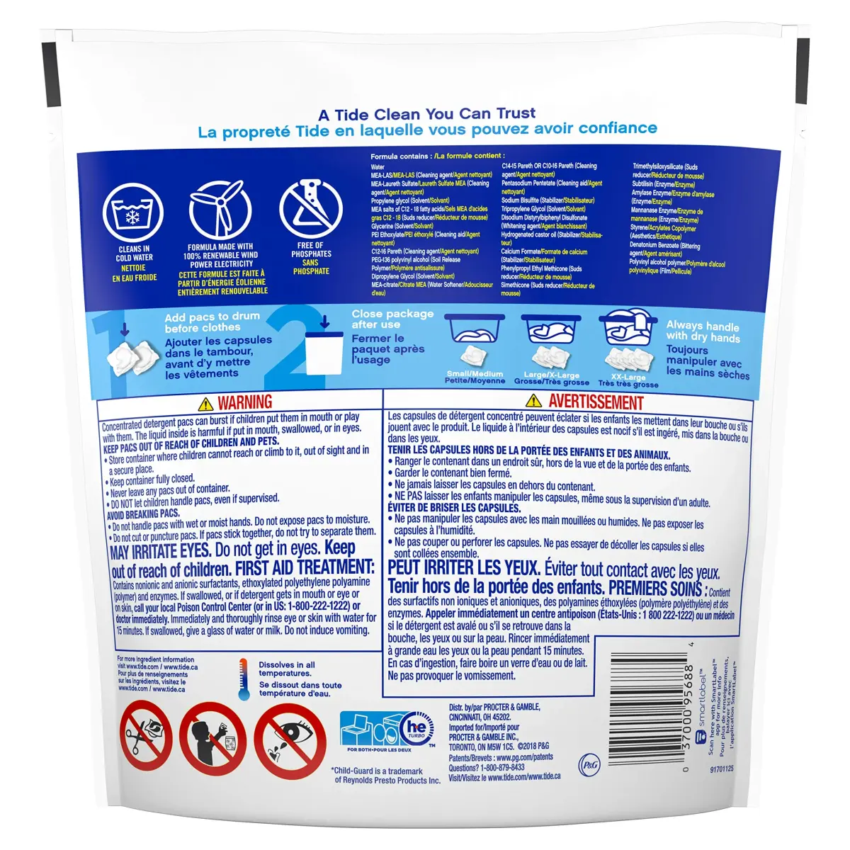 Tide PODS Free & Gentle Laundry Detergent Pacs 20 Count | Hypoallergenic & Dye-Free - view 2