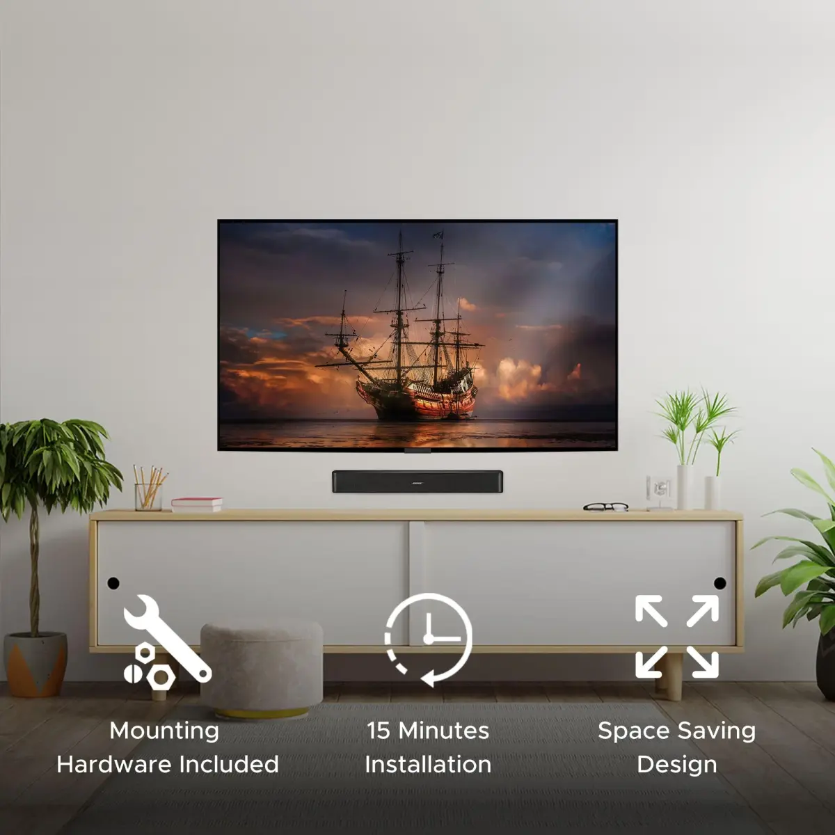 Sound Bass Wall Mount Bracket for Bose Solo 5 Soundbar | Precision Engineered 2.5mm Steel - view 8