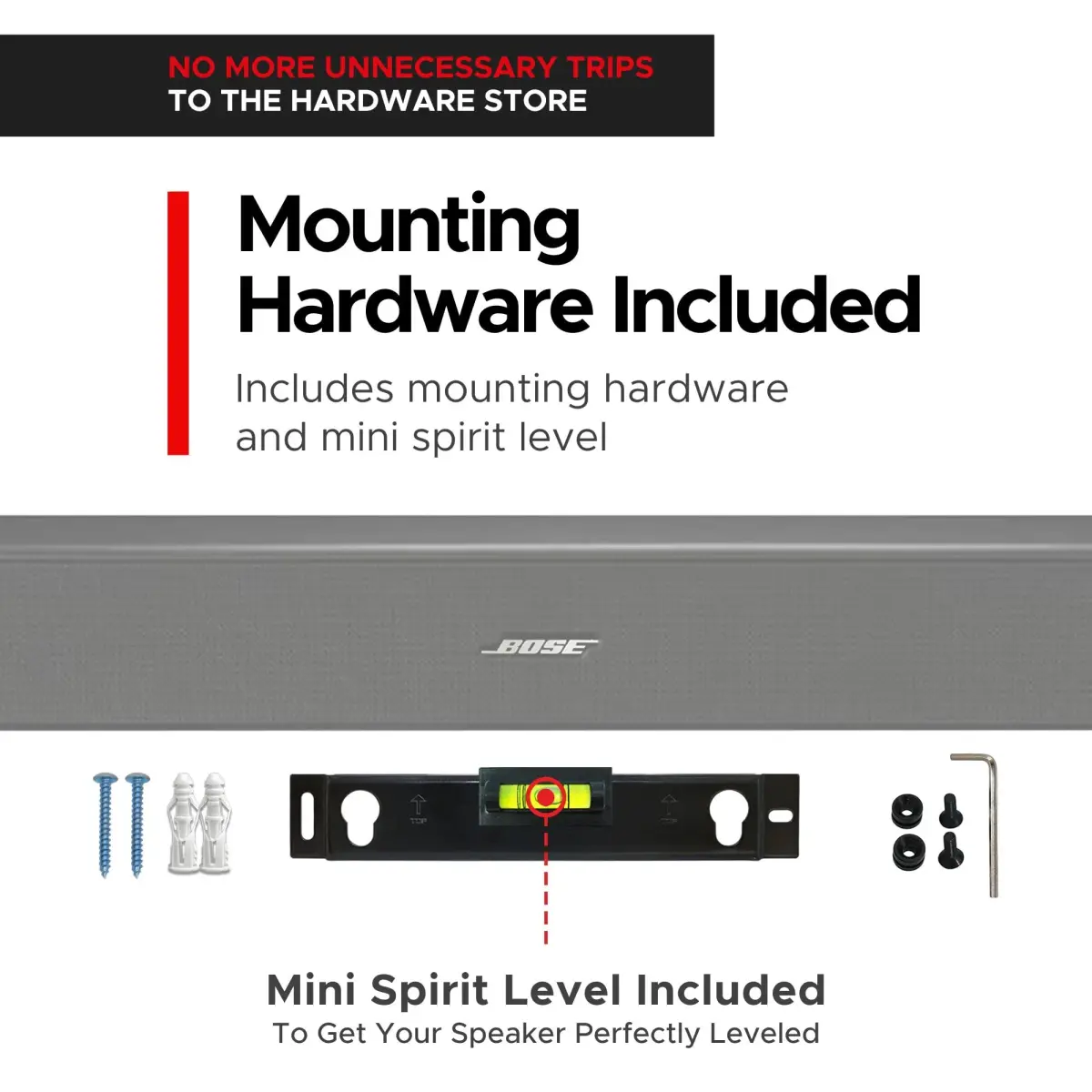 Sound Bass Wall Mount Bracket for Bose Solo 5 Soundbar | Precision Engineered 2.5mm Steel - view 3