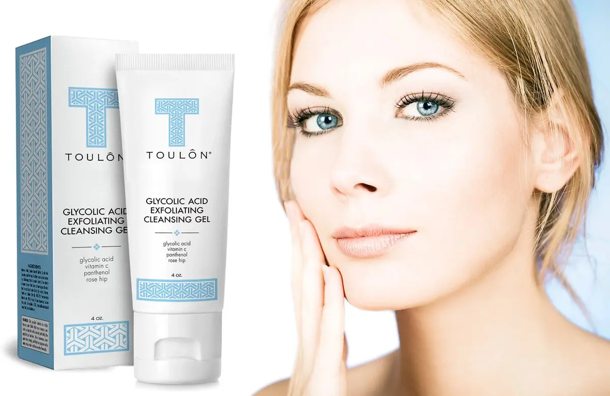 TOULON Glycolic Acid Face Wash 4 Oz | Exfoliating Gel for All Skin Types - view 5