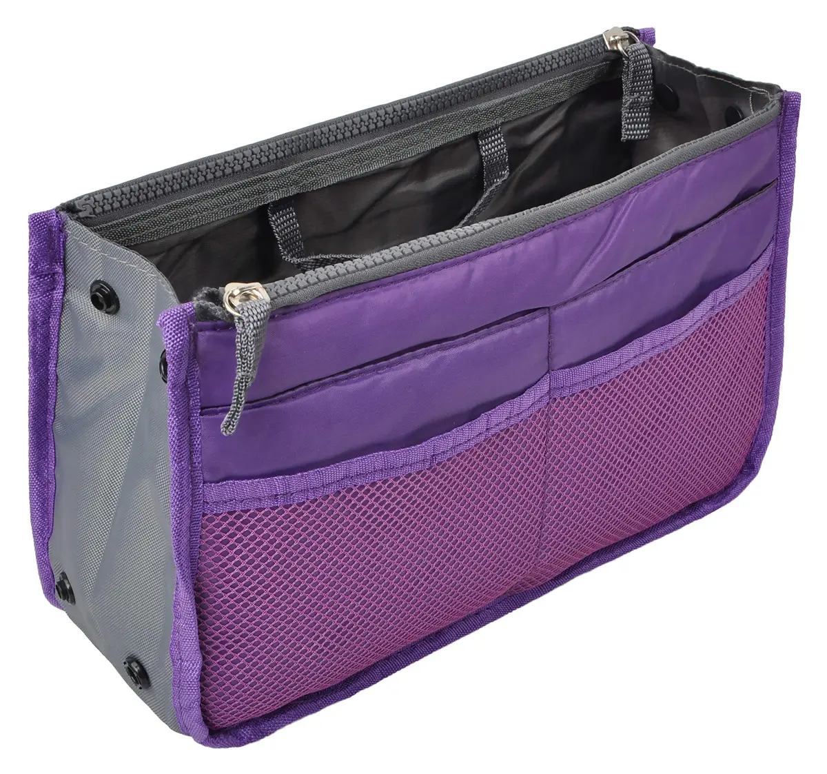 Vercord Purse Organizer Insert for Handbags 13-Pocket Nylon Purple Medium | Keep Your Bag in Control - main product image