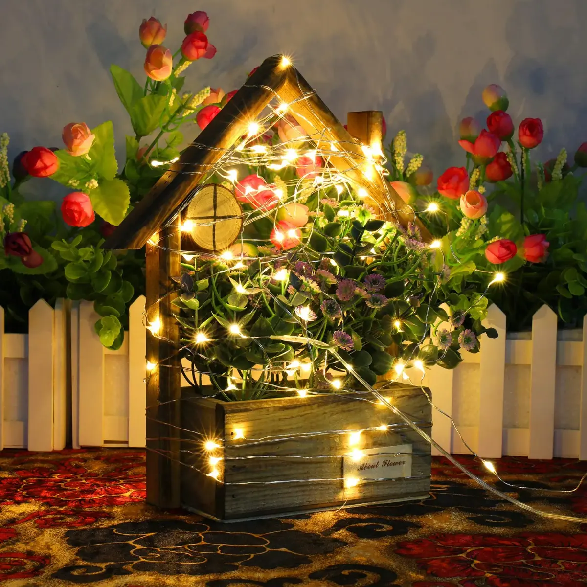 Ehome USB Fairy Lights 10m (33ft) Warm White | 100 LEDs Copper Wire Decorative String Lights for India - view 9