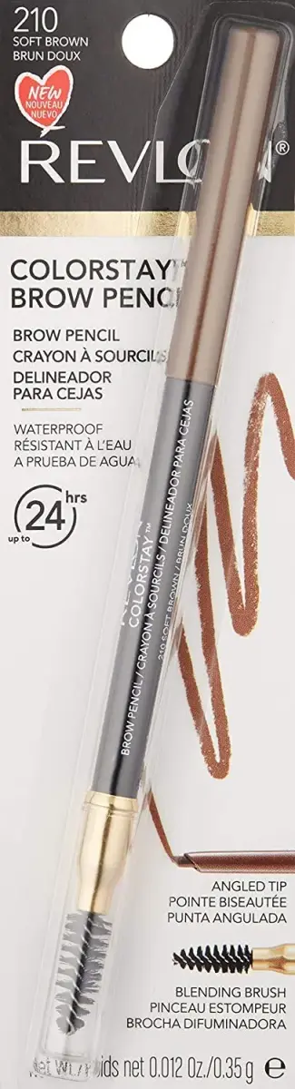 Revlon ColorStay Eyebrow Pencil with Spoolie Brush, Soft Brown, 0.021 oz (0.59 g) | Waterproof Natural Definition - view 9