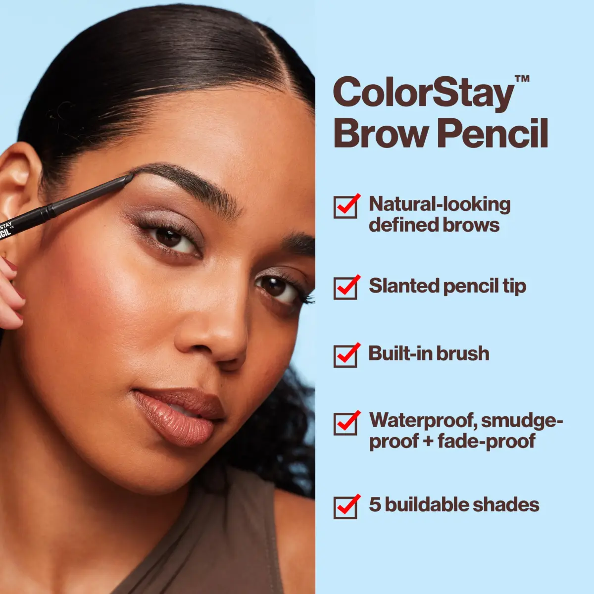 Revlon ColorStay Eyebrow Pencil with Spoolie Brush, 0.021 oz | Waterproof, Natural-Looking Brows - view 4