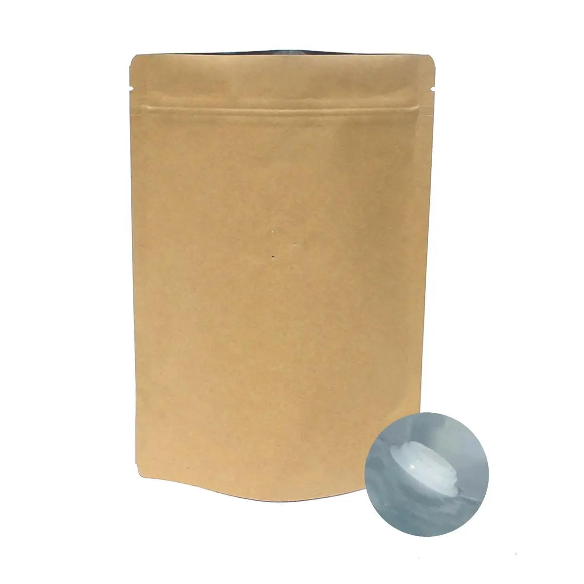 AwePackage 8 oz Barrier Kraft Paper Coffee Pouch with Degassing Valve | Stand-up Ziplock Bag for Freshness - main product image