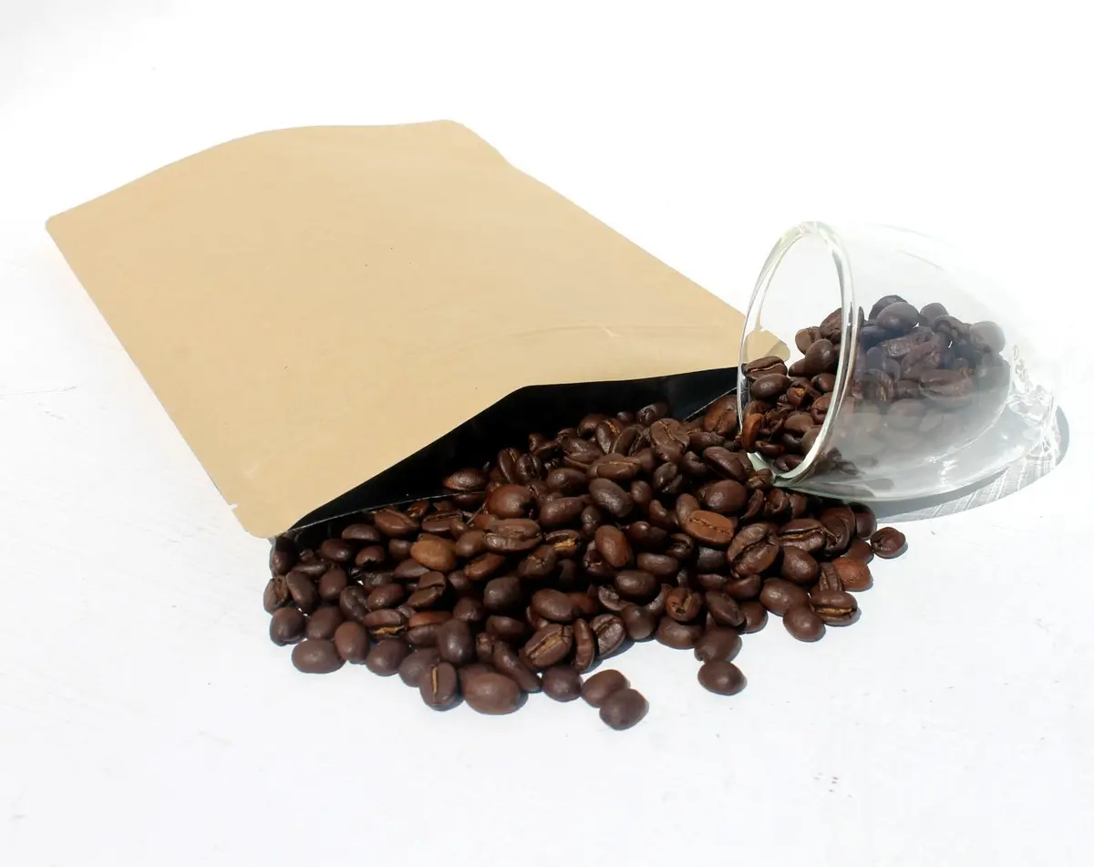 AwePackage 8 oz Barrier Kraft Paper Coffee Pouch with Degassing Valve | Stand-up Ziplock Bag for Freshness - view 6