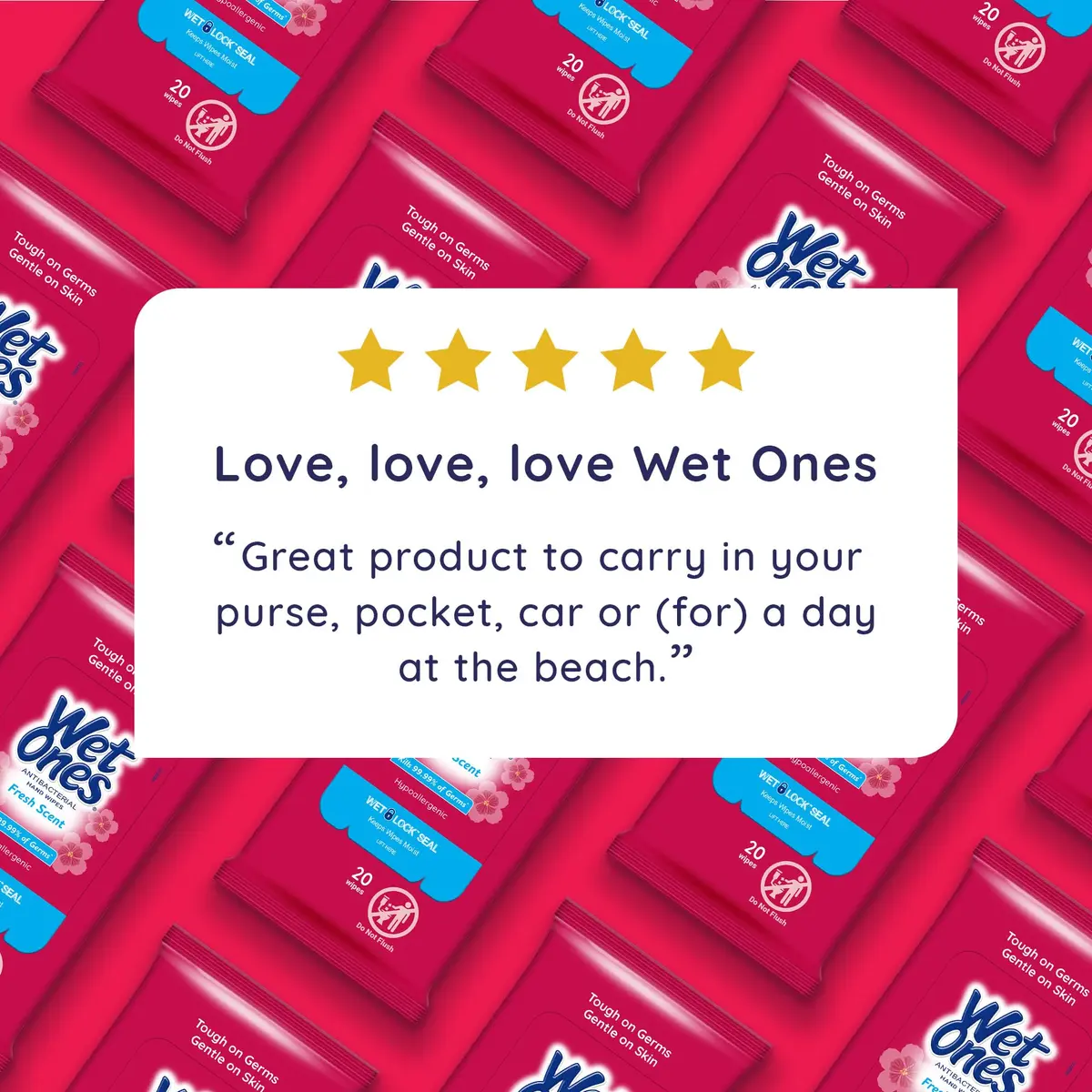 Wet Ones Antibacterial Hand Wipes, Fresh Scent, 20 Wipes (Pack of 10) | Kills 99.99% Germs, Hypoallergenic, TSA Travel Pack - view 5