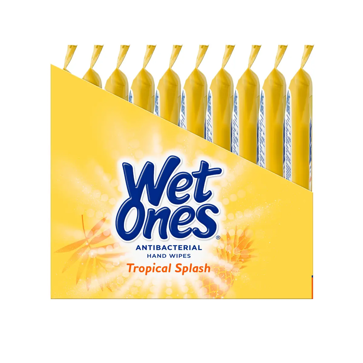 Wet Ones Antibacterial Hand Wipes Tropical Splash 200 Count (10 Packs) | Kills 99.99% of Germs - view 6