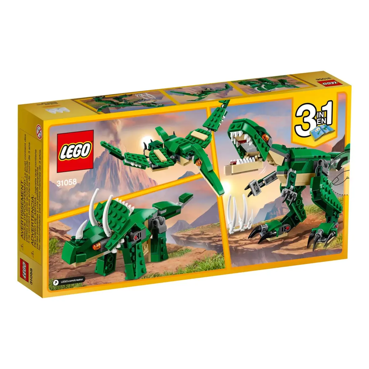 LEGO Creator 3 in 1 Mighty Dinosaur Toy 174 Pieces | ASTM-Tested, Non-Toxic, Educational Toy - view 5