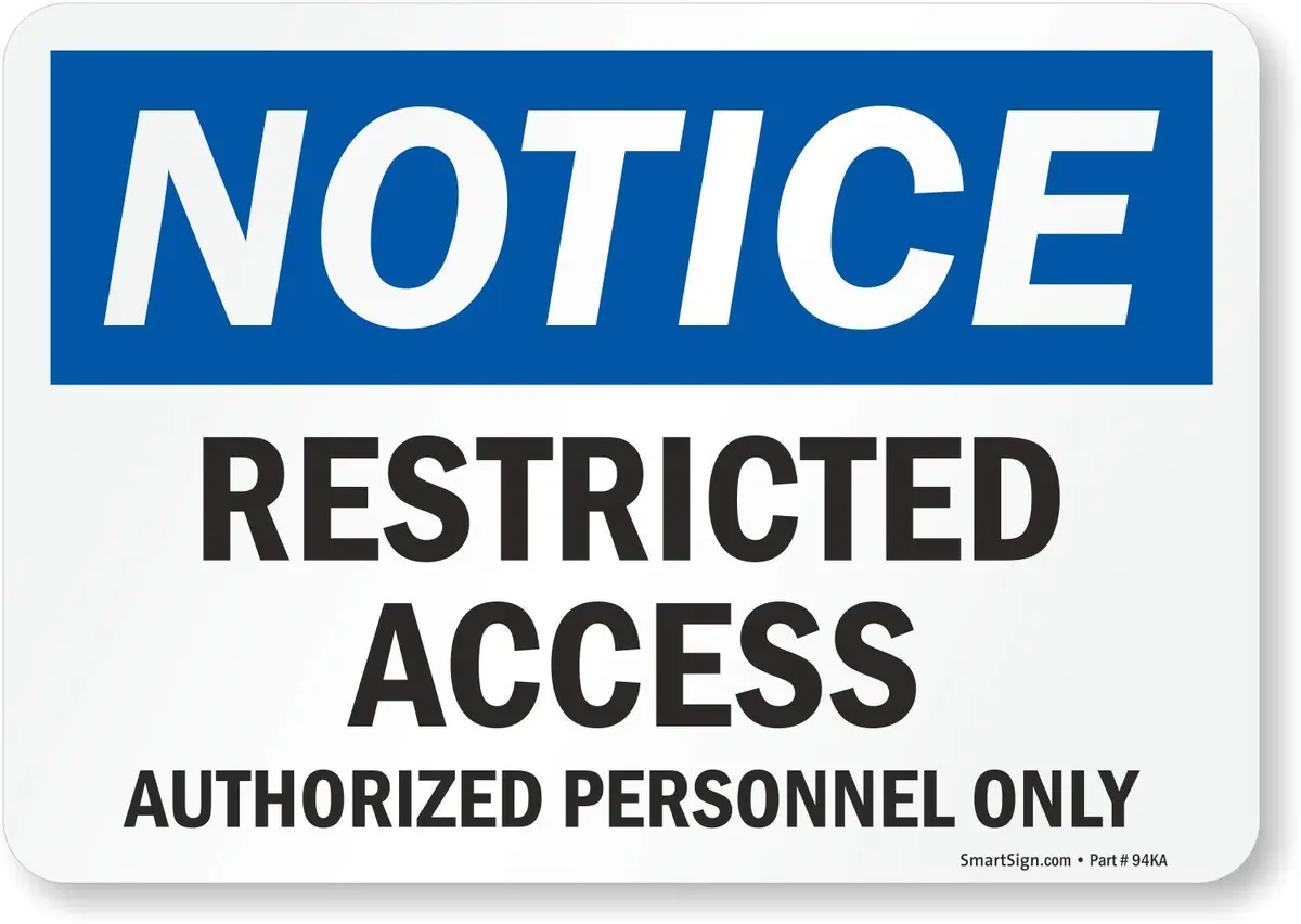 SmartSign Restricted Access Authorized Personnel Only Label 7" x 10" | Industrial Safety Signage - main product image