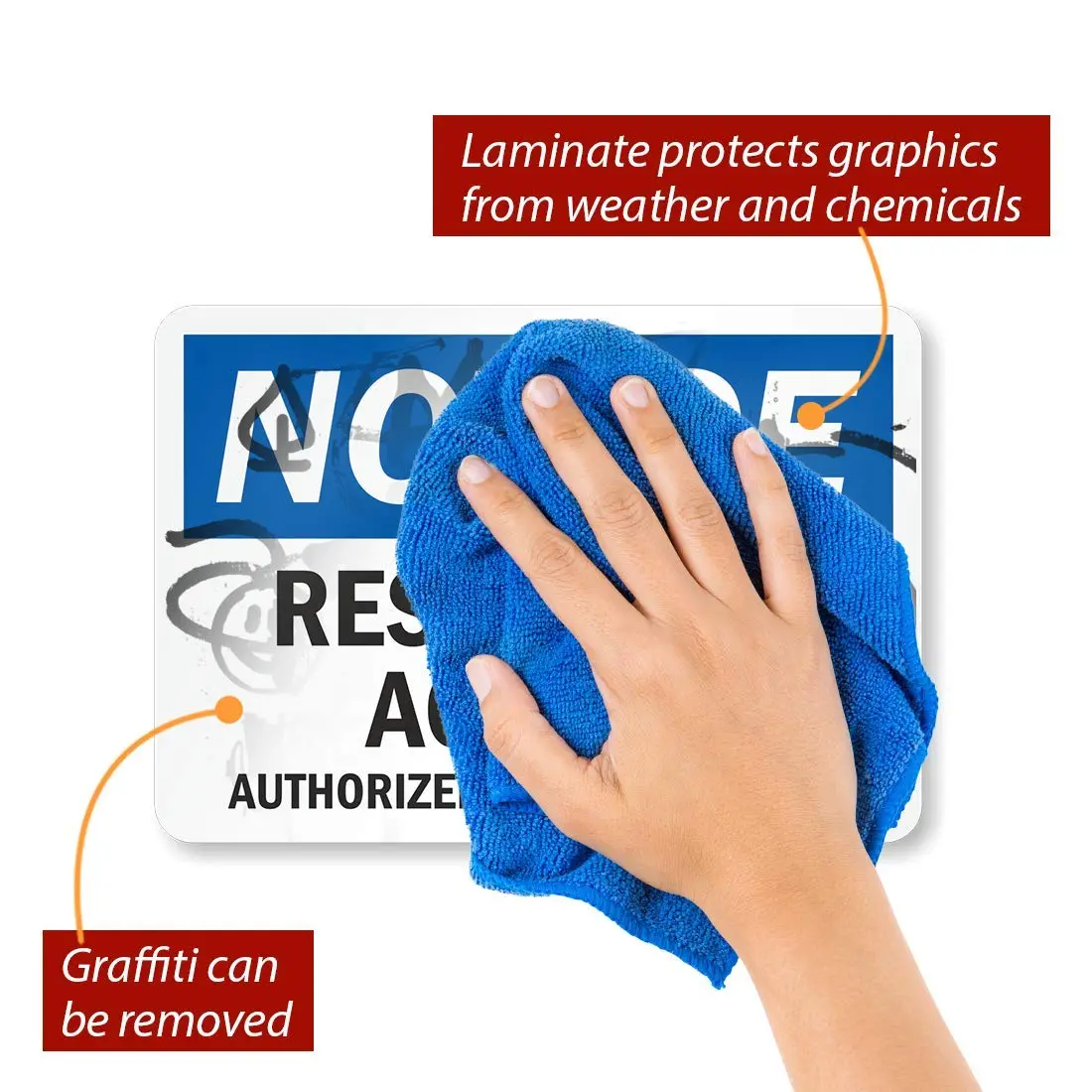 SmartSign Restricted Access Authorized Personnel Only Label 7" x 10" | Industrial Safety Signage - view 2