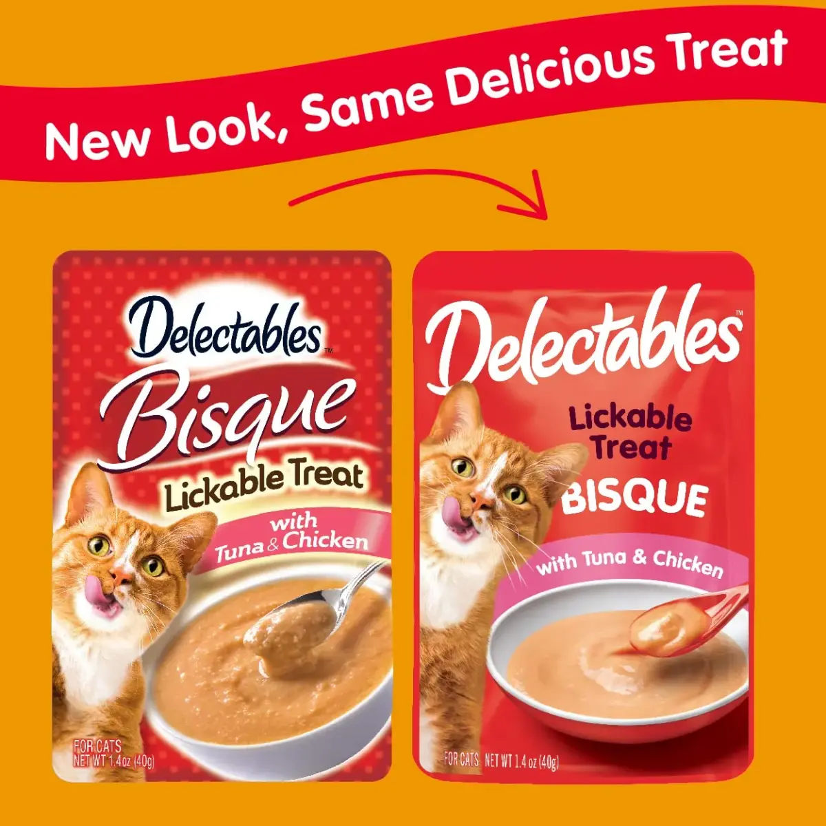 Delectables Lickable Treat Bisque Tuna & Chicken Wet Cat Treat 1.4oz Pouch (Pack of 30) | Grain-Free Food Topper for Cats - view 3