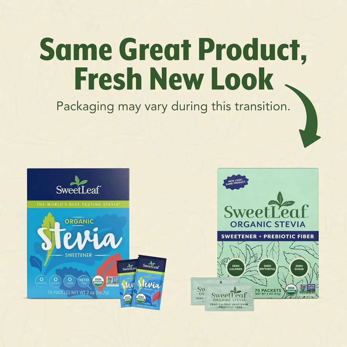 SweetLeaf Organic Stevia Powder Sweetener, Sugar Free - 70 Packets (2 Pack) | Zero Calorie, Keto Friendly, No Artificial - view 3