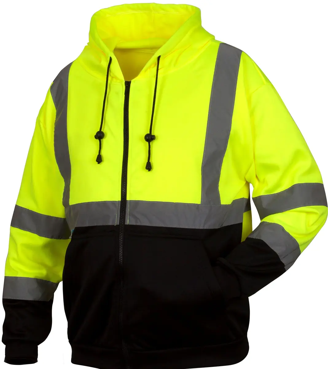 Pyramex RSZH3210X4 Sweatshirt Size 4X Large | Hi-Vis Lime Safety Workwear - main product image