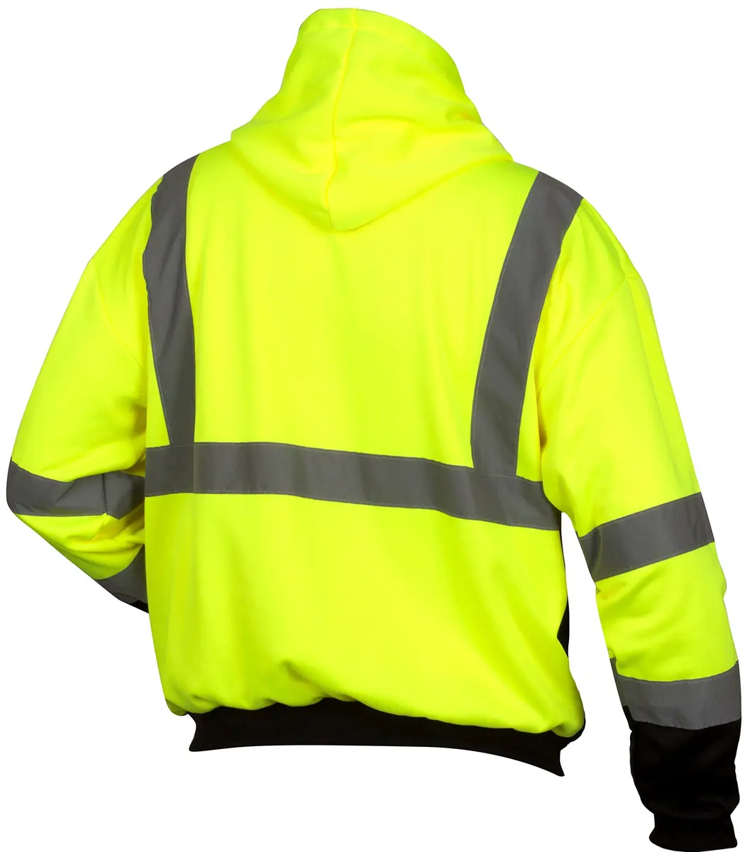 Pyramex RSZH3210X4 Sweatshirt Size 4X Large | Hi-Vis Lime Safety Workwear - view 2