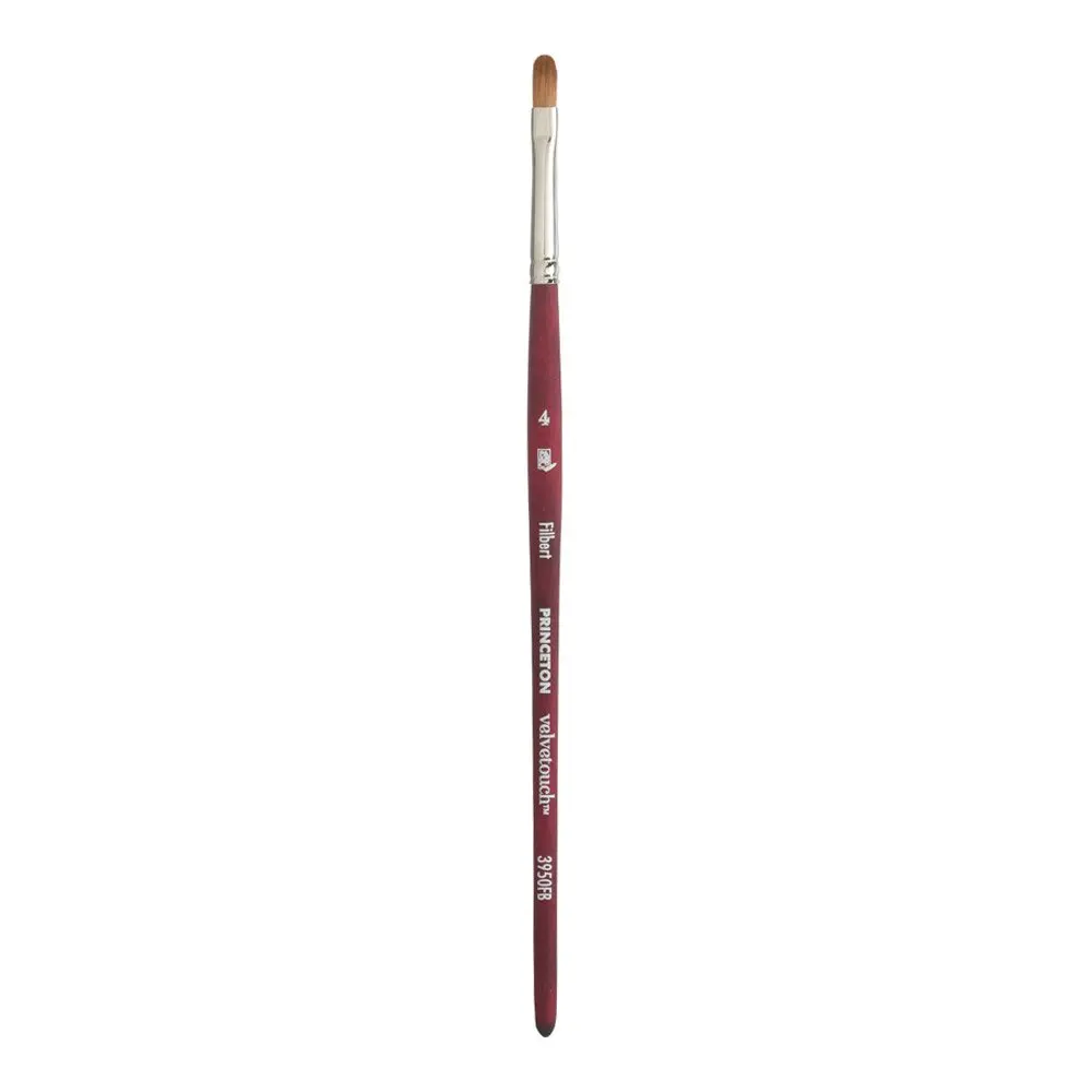 Princeton Velvetouch Series 3950 Paint Brush 4 | Premium Synthetic Filaments for Acrylic, Oil & Watercolor - main product image