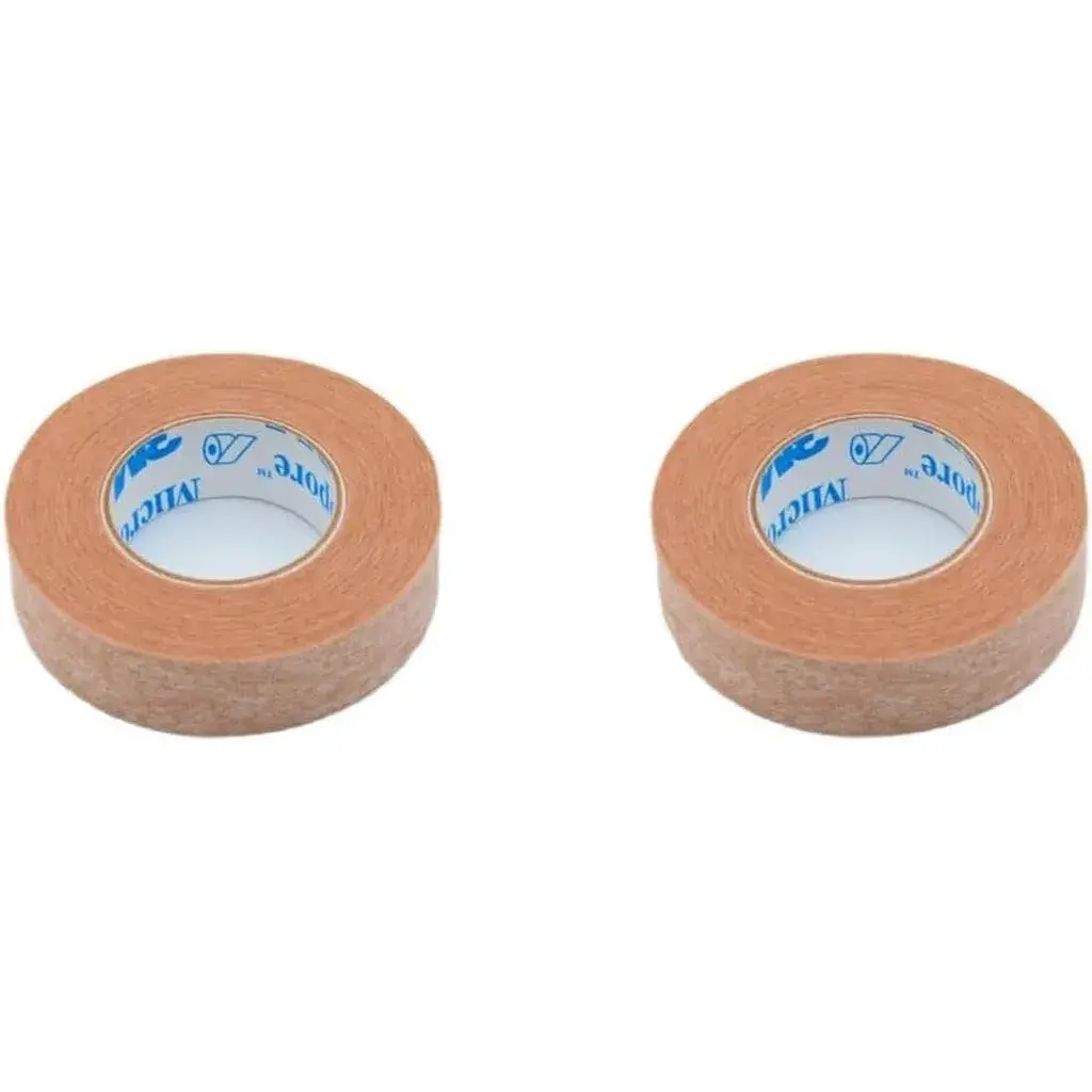 3M Micropore Tan Surgical Tape 0.5" Wide (2 Rolls) | Hypoallergenic Medical Tape - main product image