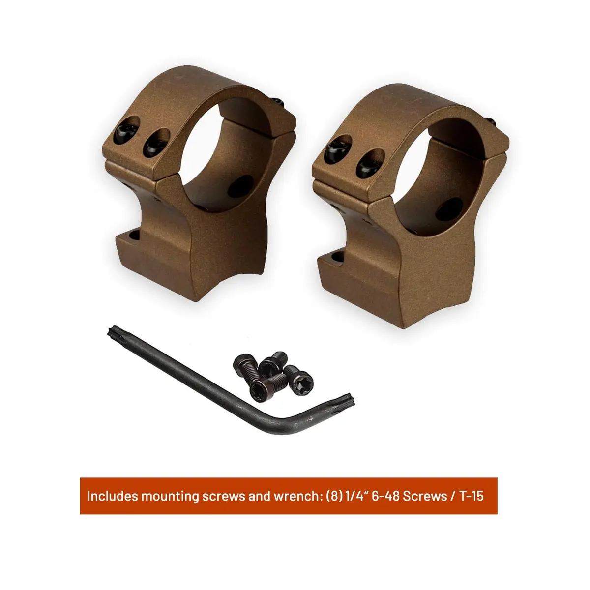 Talley X-Bolt Scope Mounts - HC950735 1" Tube Diameter High Hells Canyon Mounting Rings - Compatible with Browning X-Bolt Rifles - view 6
