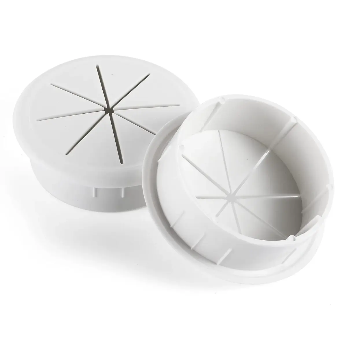 HYCC 2-3/8 Inch Flexible Desk Grommet - White | Organize Wires Effectively - view 2