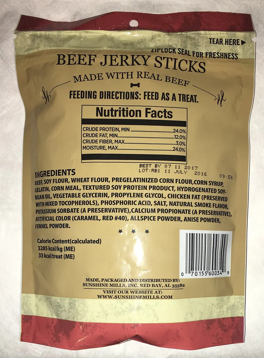 Sunshine Old Glory Dog Treats 6 oz | Made in USA with Real Beef, Jerky Sticks for Medium Dogs - view 2