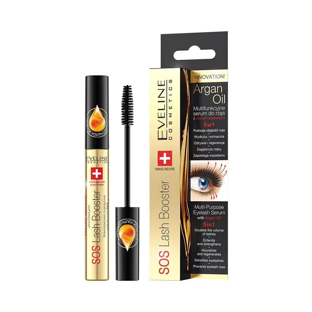 EVELINE COSMETICS Lash Booster Eyelash Serum with Argan Oil | 10ml (0.34 Fl Oz) - main product image