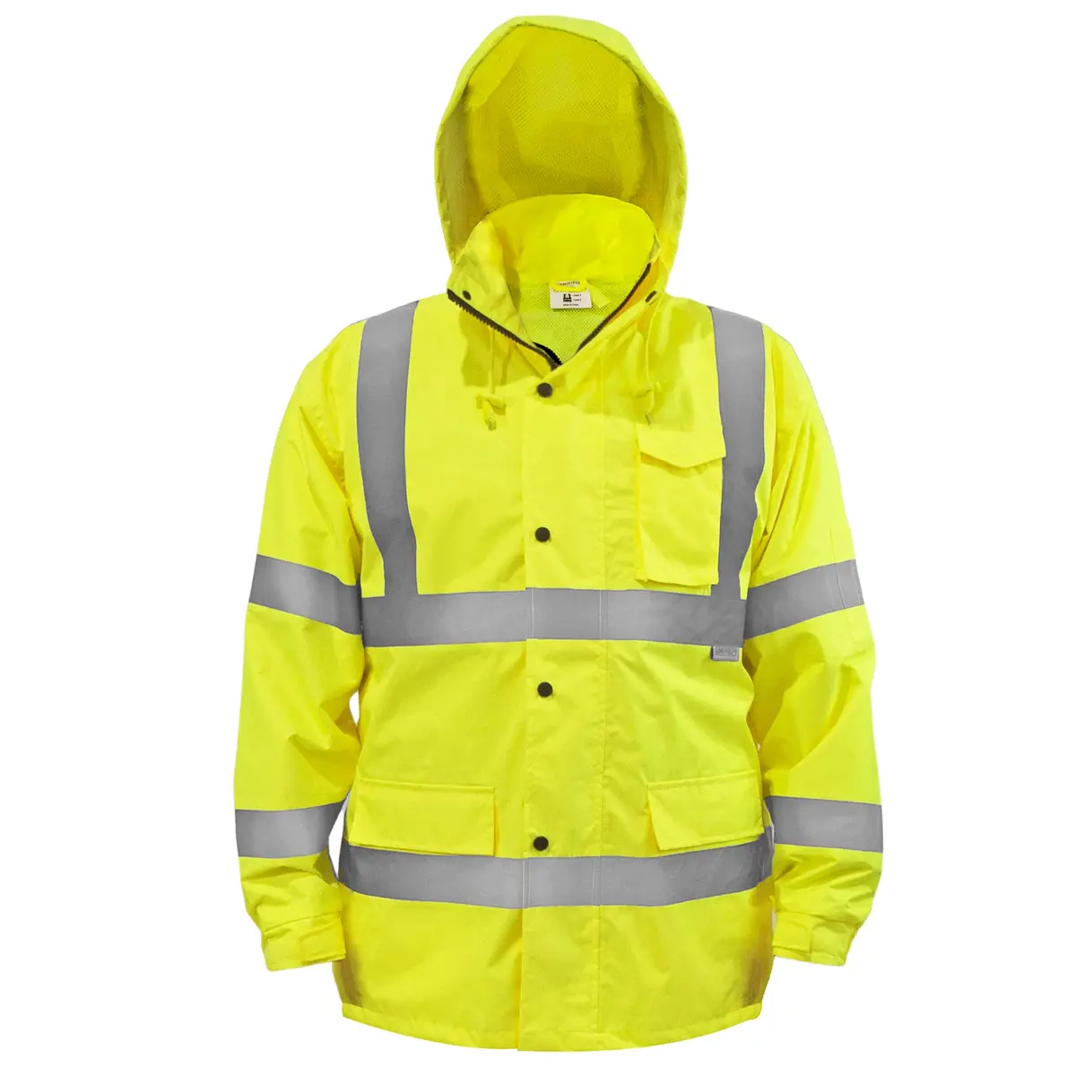 JORESTECH Class 3 Hi-Vis Waterproof Rain Jacket | ANSI/ISEA 107-2015 Type R Class 3 | Yellow | Waterproof & Breathable - main product image