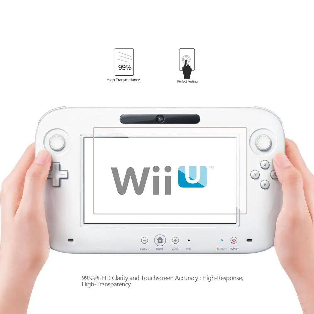 (Pack of 2) Tempered Glass Screen Protector for Nintendo Wii U, AKWOX 0.3mm 2.5D High Definition 9H | Premium Clear Screen Film - view 3