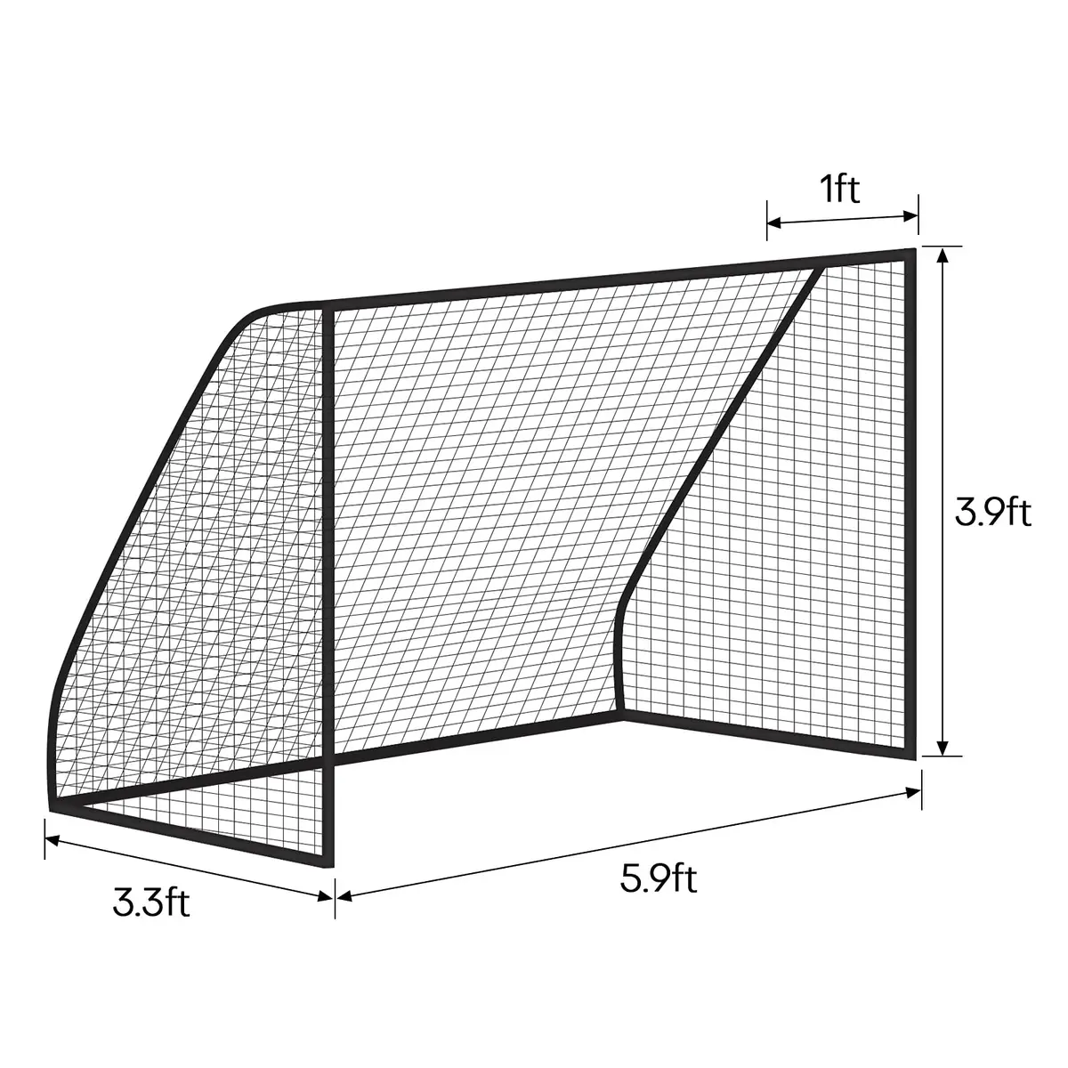 Boshen 6 x 4FT (1.83m x 1.22m) Soccer Goal Net | Heavy Duty Polyethylene Training Post Net - view 7