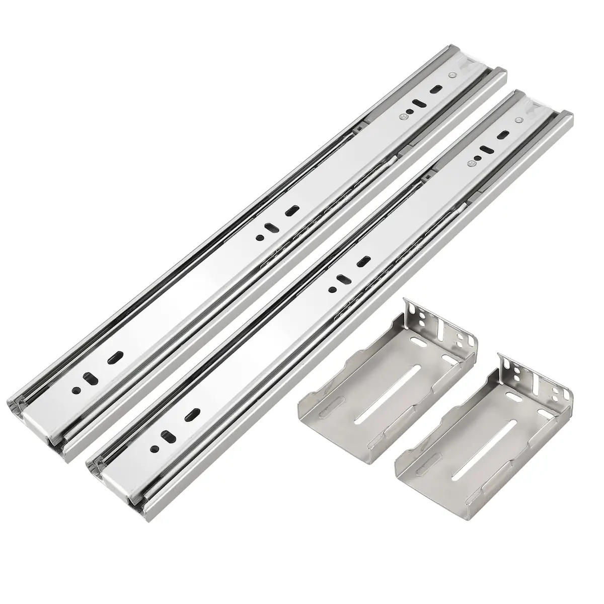 Gobrico 14-Inch Full Extension Drawer Slides with Brackets, Soft Close, 35kg Capacity | 10 Pairs - main product image