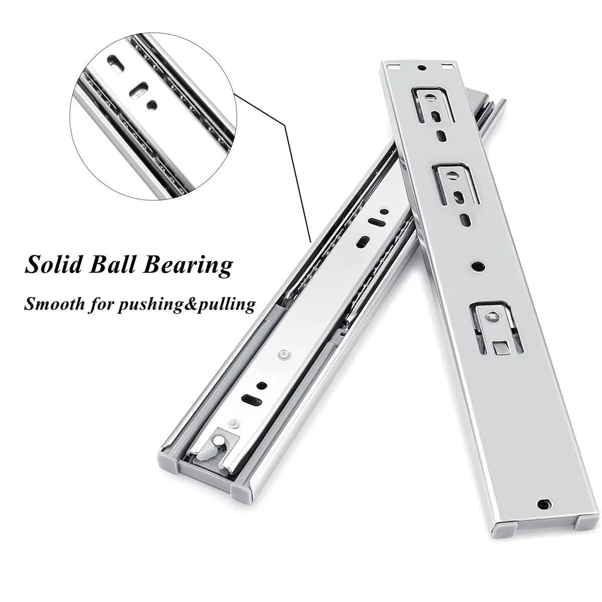 Gobrico 18-Inch Rear/Side Mount Soft Close Drawer Slides with Brackets | Full Extension Heavy Duty - view 6