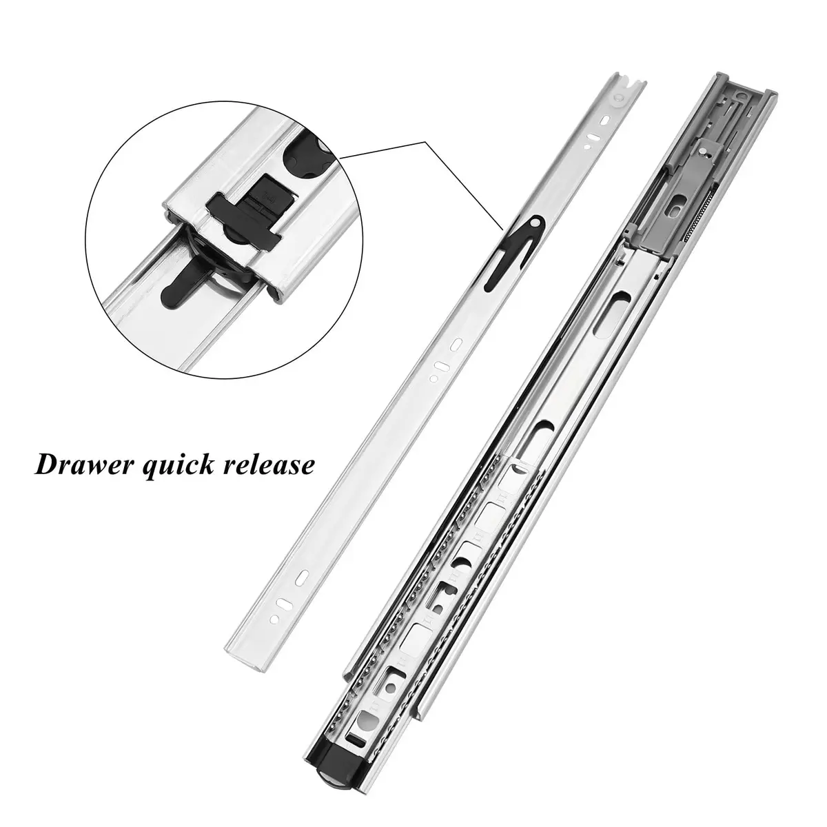 Gobrico 18-Inch Rear/Side Mount Soft Close Drawer Slides with Brackets | Full Extension Heavy Duty - view 4
