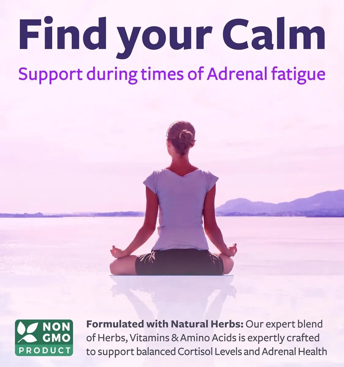 Healths Harmony Adrenal System Support & Cortisol Manager 60 Capsules | Maintain Stress & Cortisol Balance - view 3