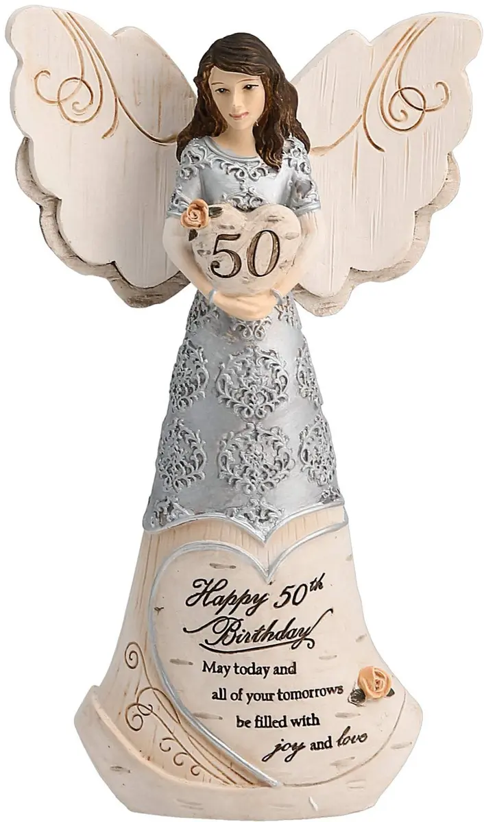 Pavilion Gift Company 50th Birthday Angel Figurine 15.24 cm (6") | Classic Birthday Gift - main product image