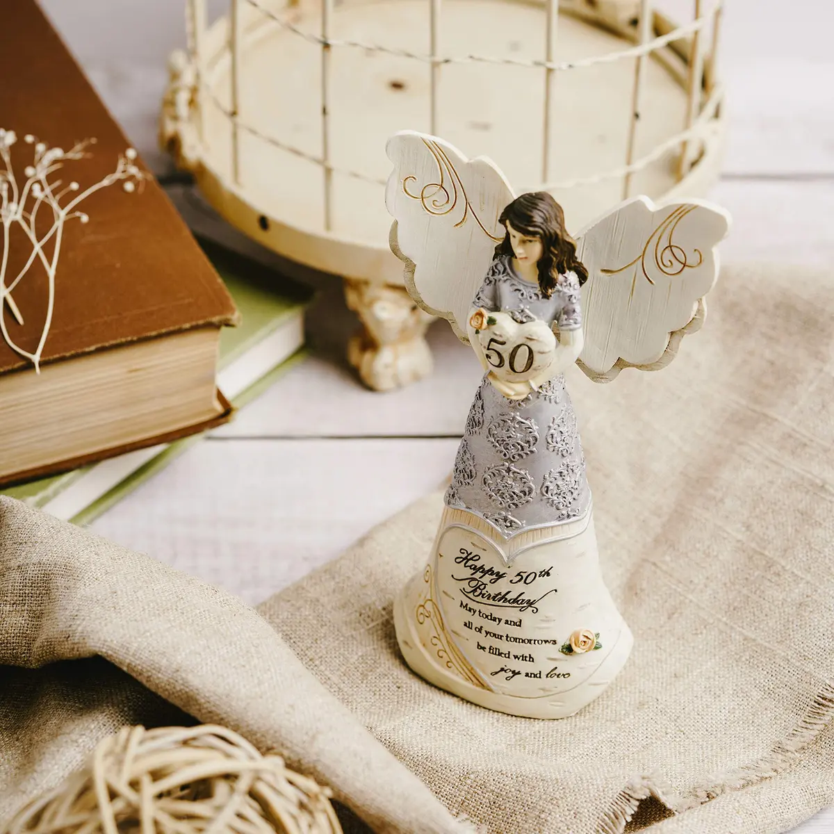 Pavilion Gift Company 50th Birthday Angel Figurine 15.24 cm (6") | Classic Birthday Gift - view 6