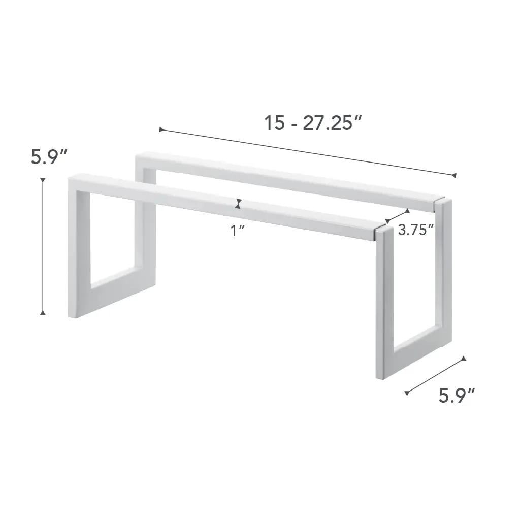 YAMAZAKI Home Line Expanding Shoe Rack, Metal, Adjustable - Single, 6" - Steel - Holds 4 To 8 Shoes - view 7