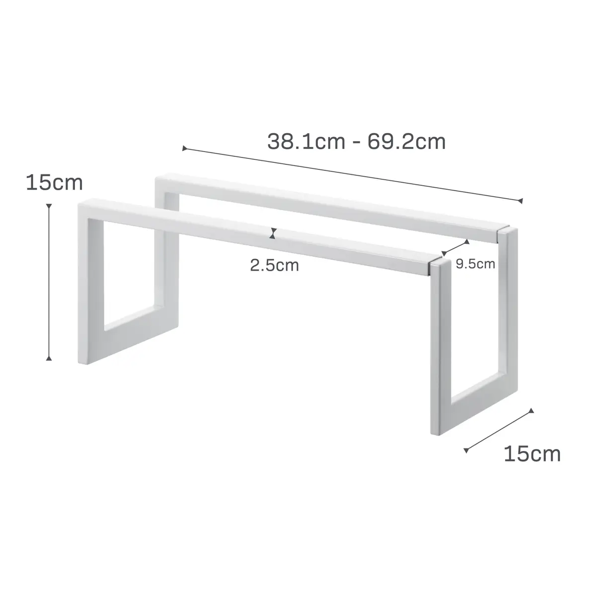 YAMAZAKI Home Line Expanding Shoe Rack, Metal, Adjustable - Single, 6" - Steel - Holds 4 To 8 Shoes - view 8