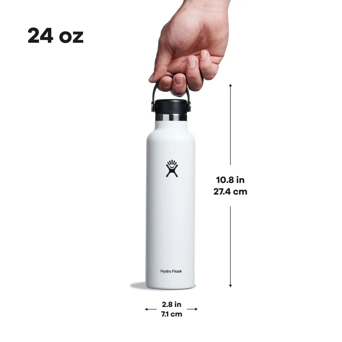 Hydro Flask Water Bottle - Insulated Stainless Steel - Non Spill, Leakproof 710ml (24 Oz) | Keeps Cold 24 Hrs, Hot 12 Hrs - view 7