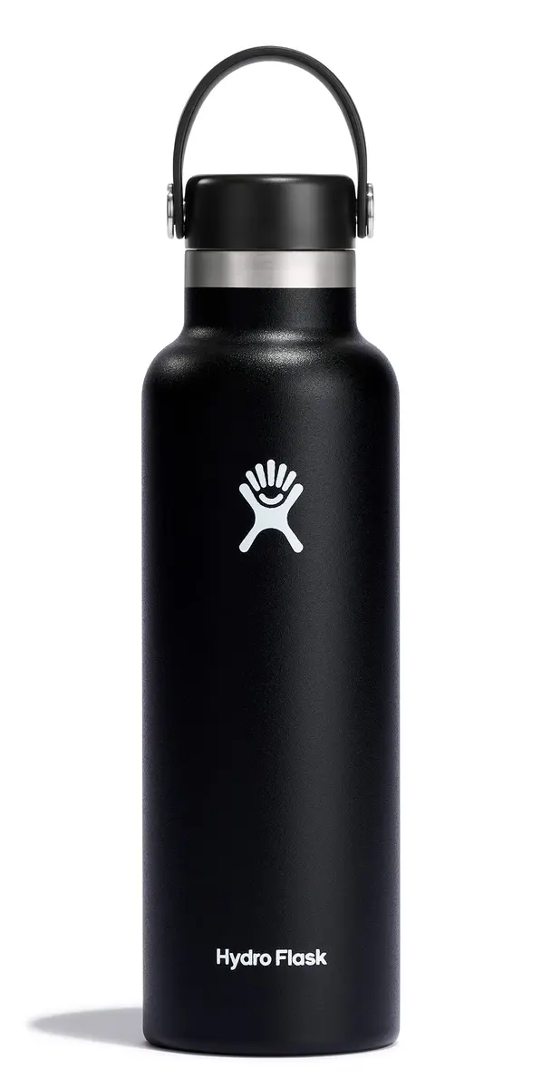 Hydro Flask Water Bottle - Insulated Stainless Steel - Non Spill, Leakproof in 21 Oz Black - main product image