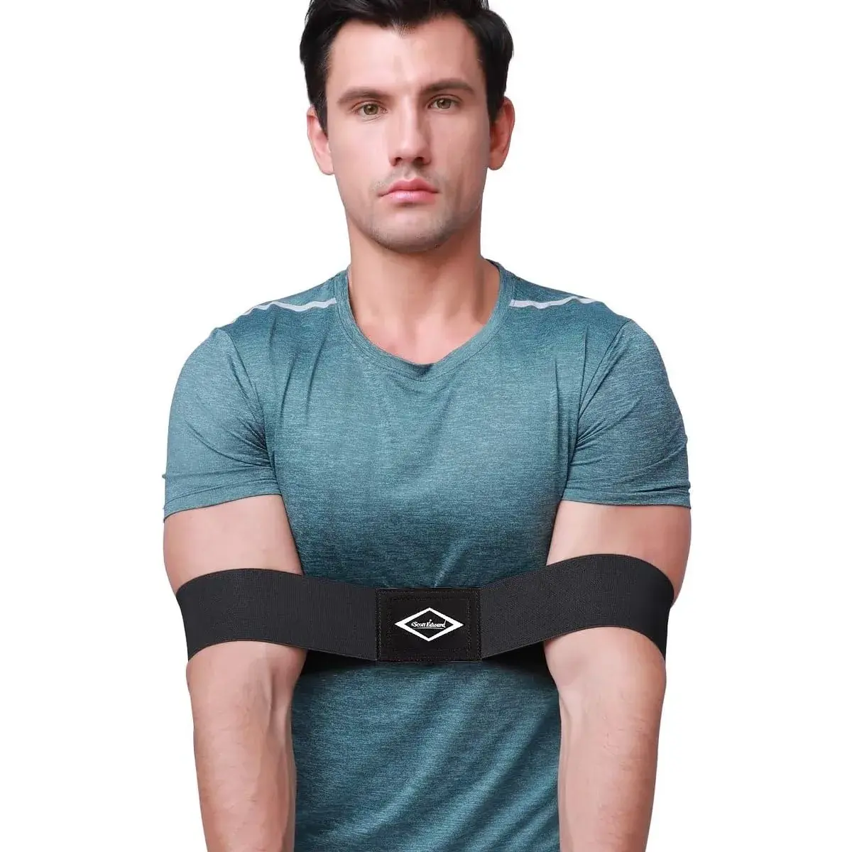 Scott Edward Pro Golf Swing Training Aid Arm Band | Standard Large Blue - view 3