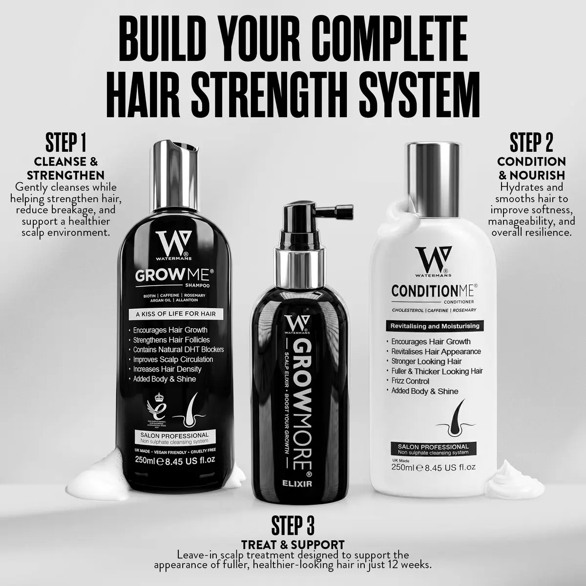 Watermans Hair Growth Shampoo & Conditioner 8.45 Fl Oz (2 Pack) | Supports Thicker, Fuller Hair - view 8