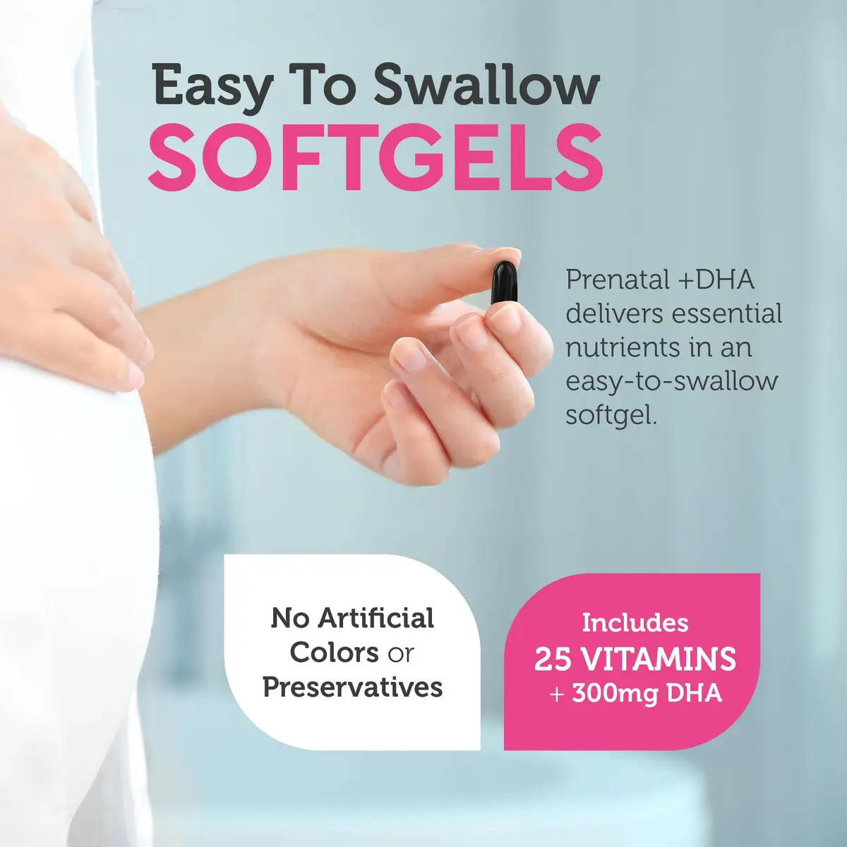 Zahler Prenatal +DHA 300 - Prenatal Vitamin with Methylated Folate & DHA for Pregnant Women - Support for Mom & Baby - 60 Softgels - view 7