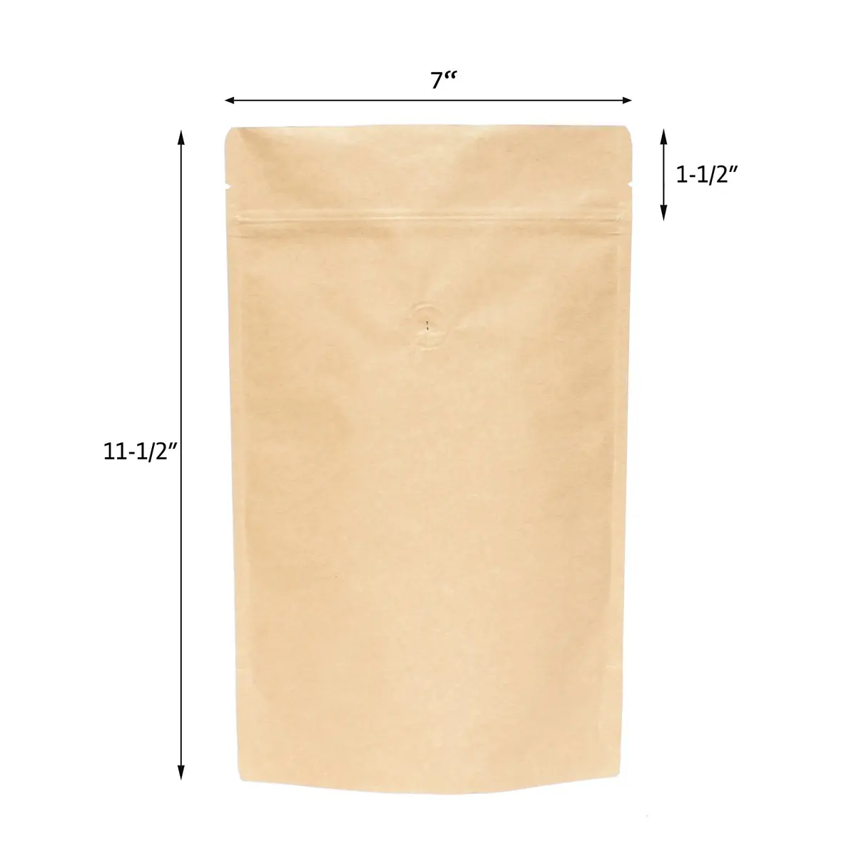 AwePackage 16 oz Food Storage Bag with Zipper & Valve | High Barrier Kraft Pouch for Freshness - view 2