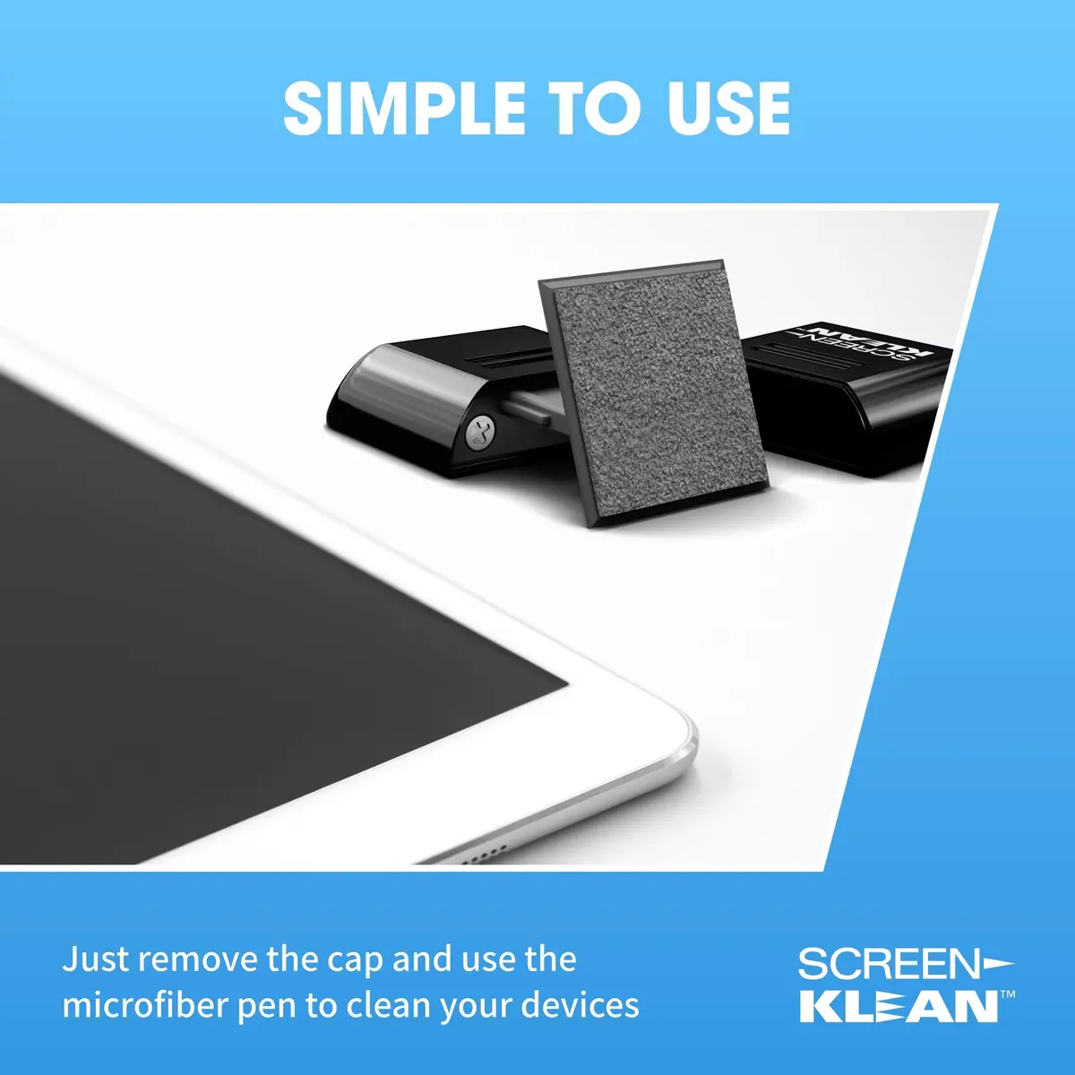 CarbonKlean ScreenKlean Tablet Screen Cleaner, Injected Black | Reusable, Microfiber, 150+ Uses - view 4